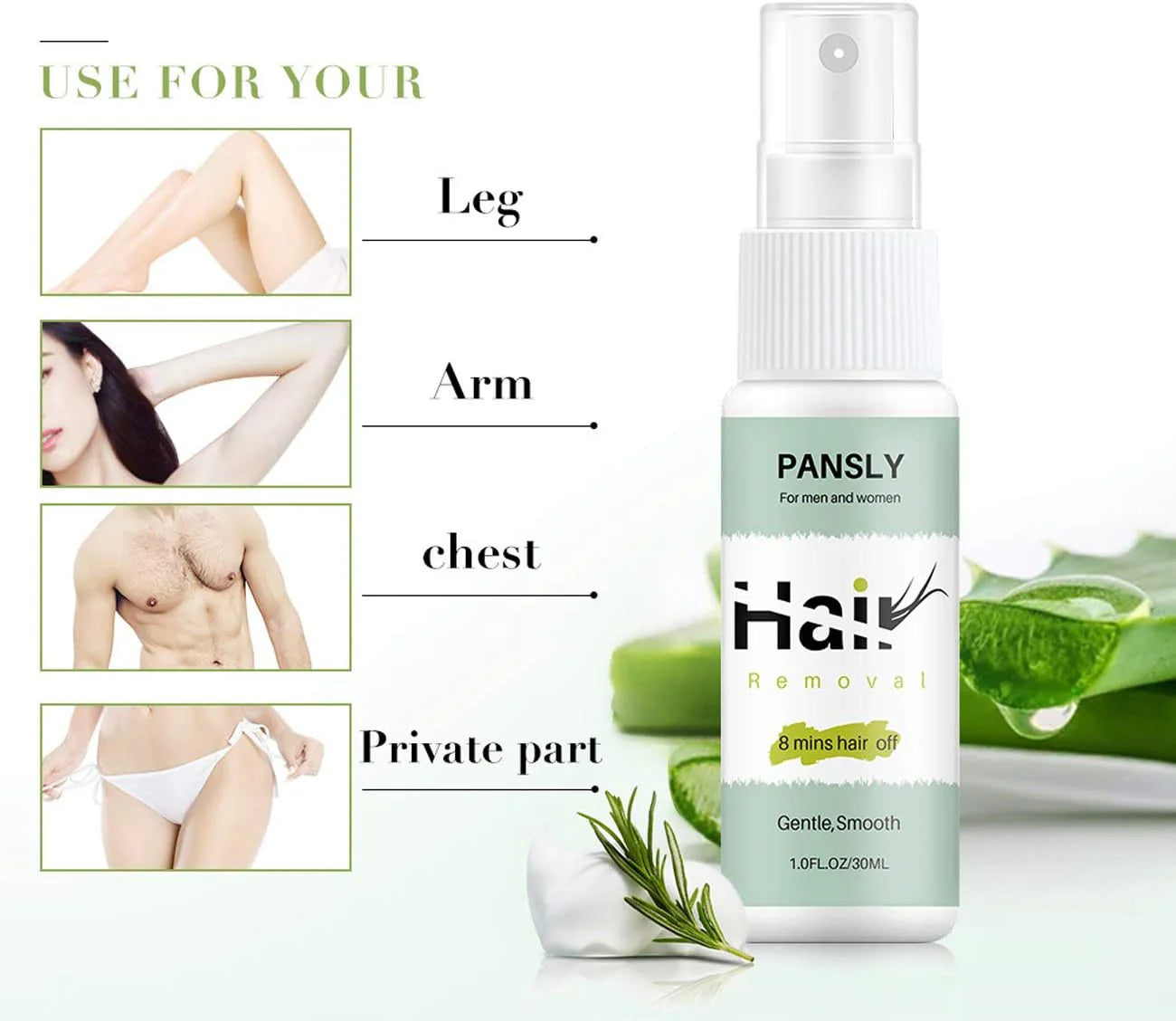 FACE AND BODY HAIR REMOVAL SPRAY