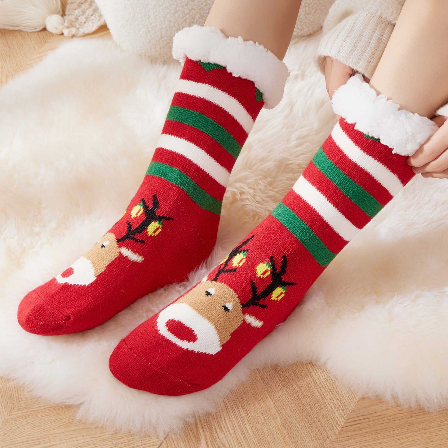 🎅✨ Cozy Christmas Fluffy Socks