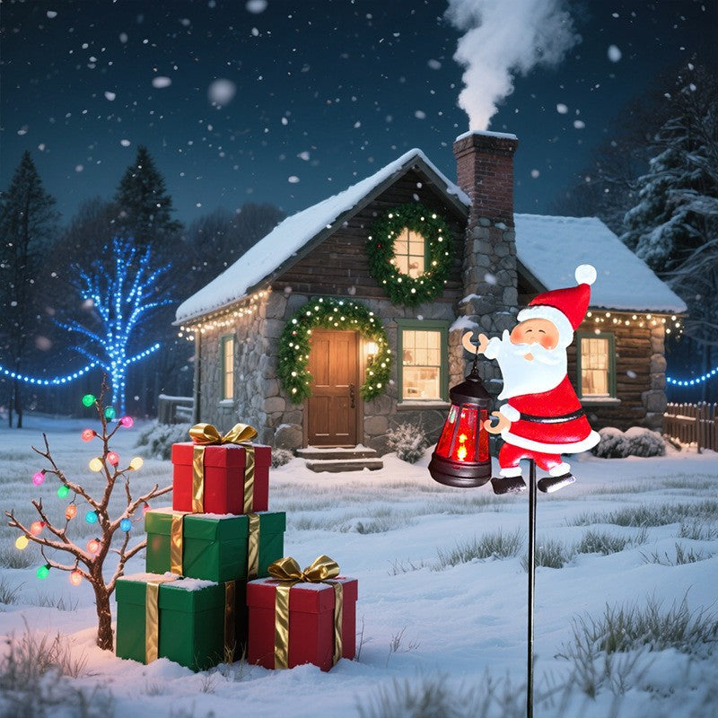 ⏰Solar lamp for the garden in the shape of Santa Claus🎅🎄