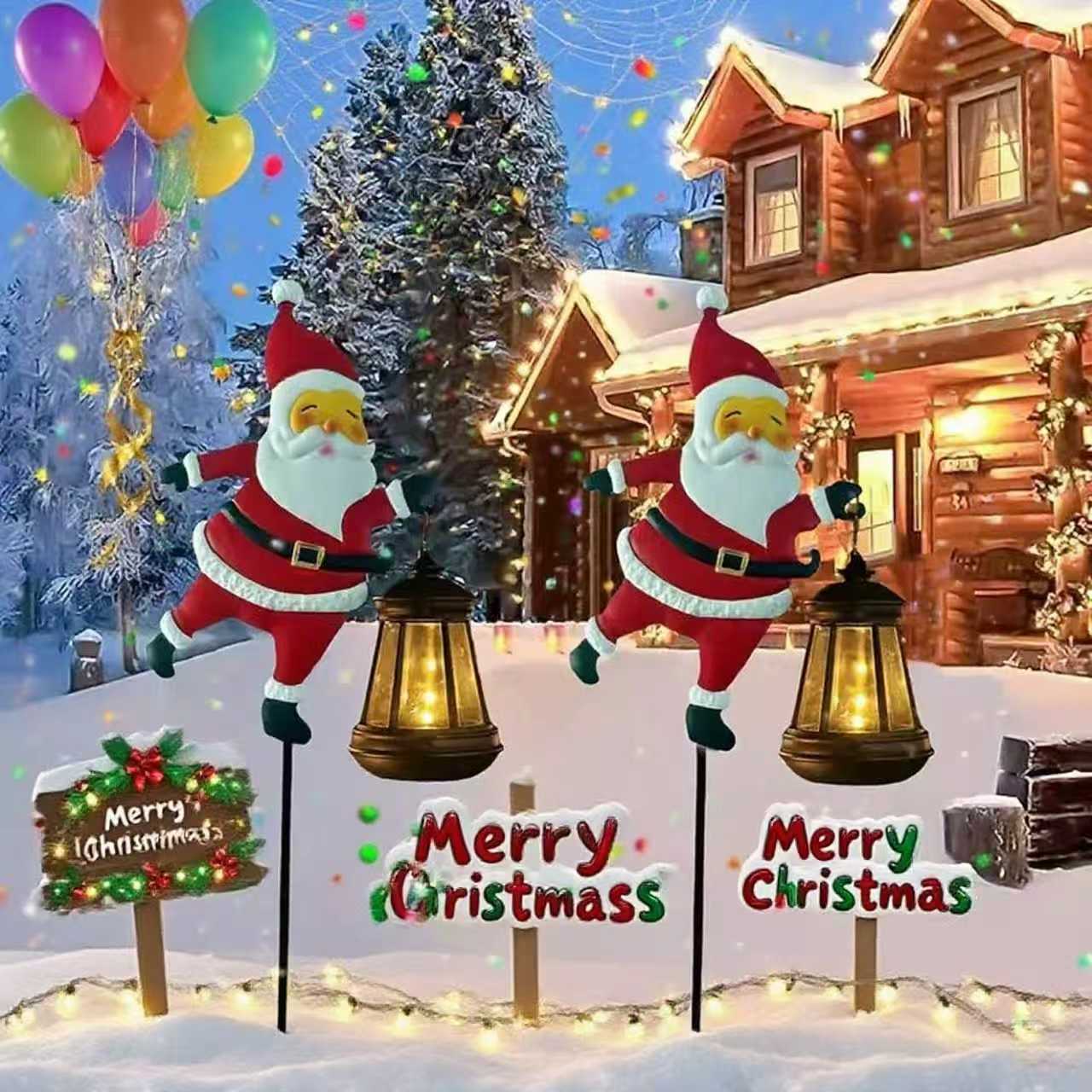 ⏰Solar lamp for the garden in the shape of Santa Claus🎅🎄