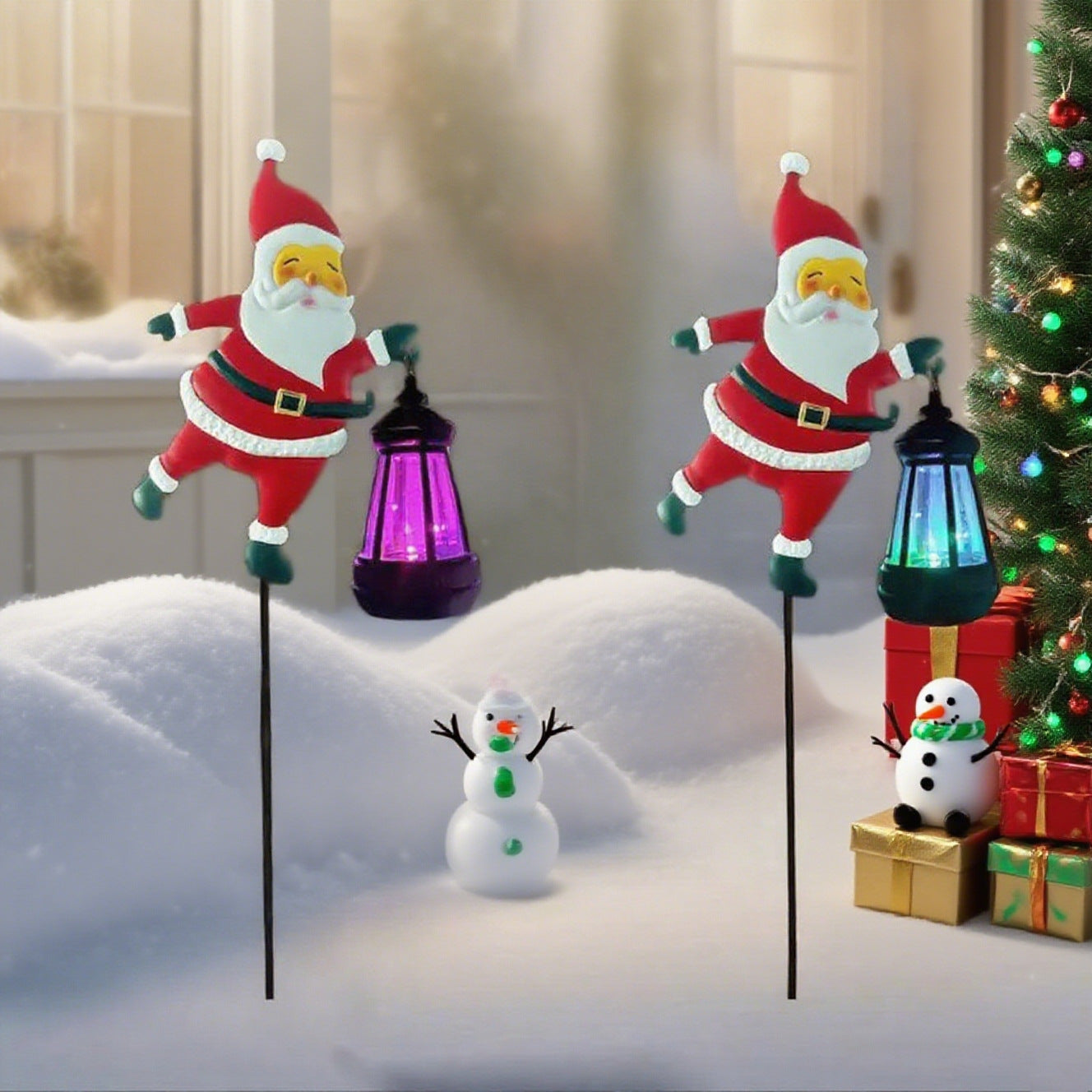 ⏰Solar lamp for the garden in the shape of Santa Claus🎅🎄