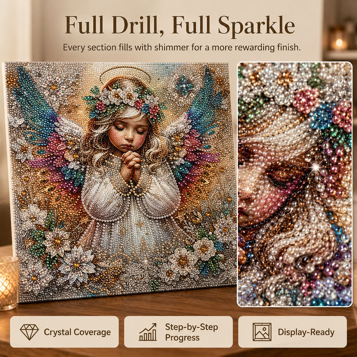 👼✨Sparkling Crystal Diamond Art Kit For DIY Wall Decor