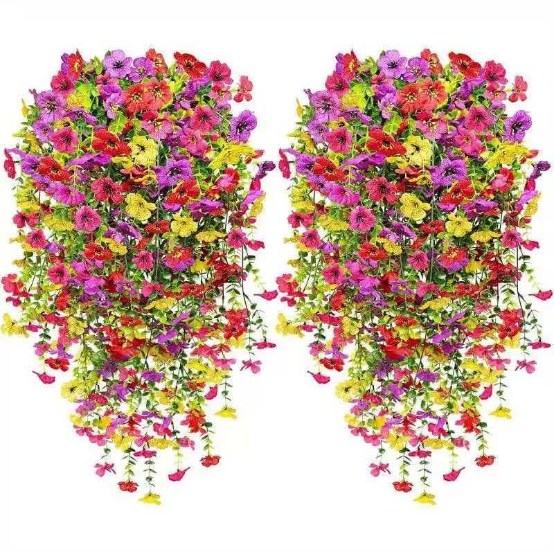 ⏳LAST DAY SPECIAL PRICE: ￡9.99!!🌷Outdoor cascading daisy and eucalyptus flowers – UV resistant