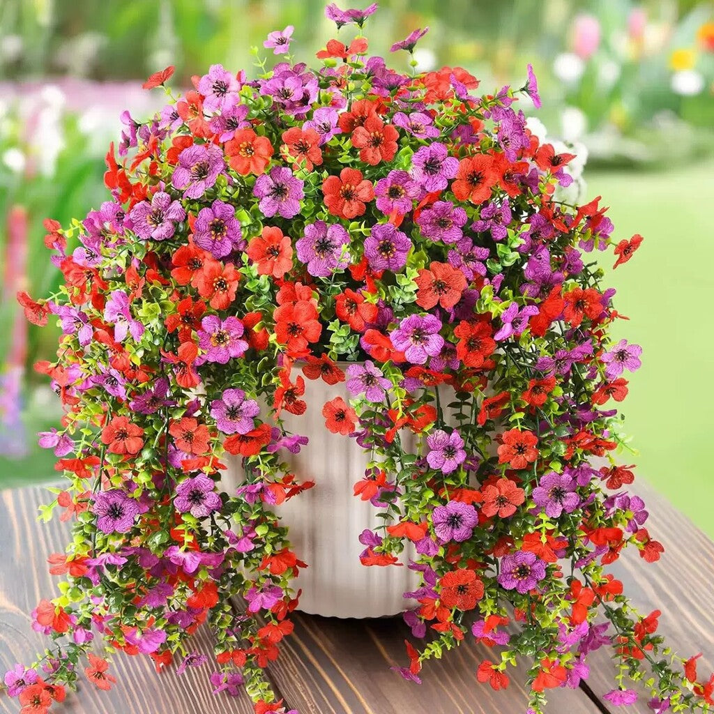 ⏳LAST DAY SPECIAL PRICE: ￡9.99!!🌷Outdoor cascading daisy and eucalyptus flowers – UV resistant