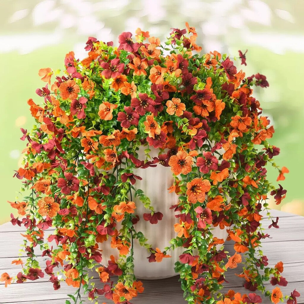 ⏳LAST DAY SPECIAL PRICE: ￡9.99!!🌷Outdoor cascading daisy and eucalyptus flowers – UV resistant