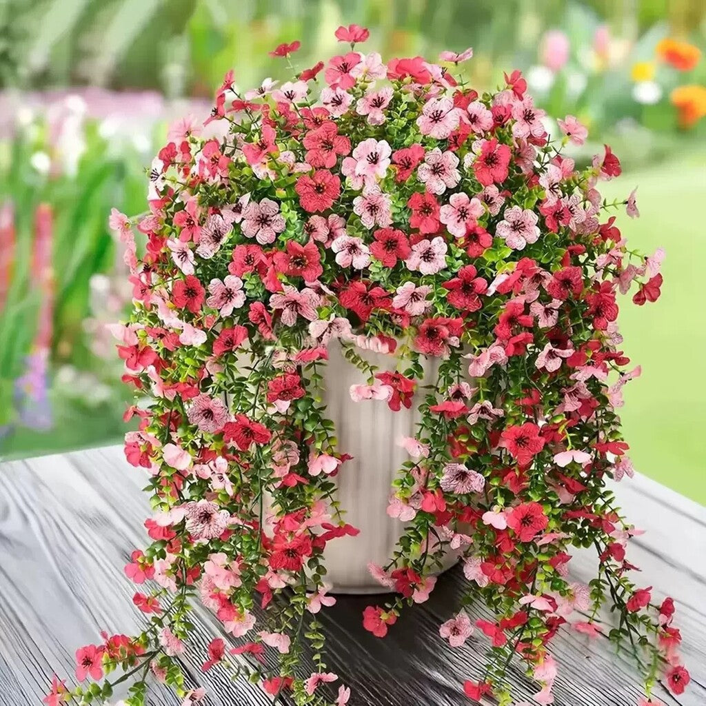 ⏳LAST DAY SPECIAL PRICE: ￡9.99!!🌷Outdoor cascading daisy and eucalyptus flowers – UV resistant
