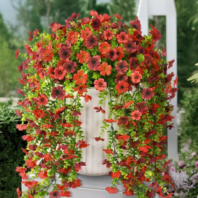 ⏳LAST DAY SPECIAL PRICE: ￡9.99!!🌷Outdoor cascading daisy and eucalyptus flowers – UV resistant
