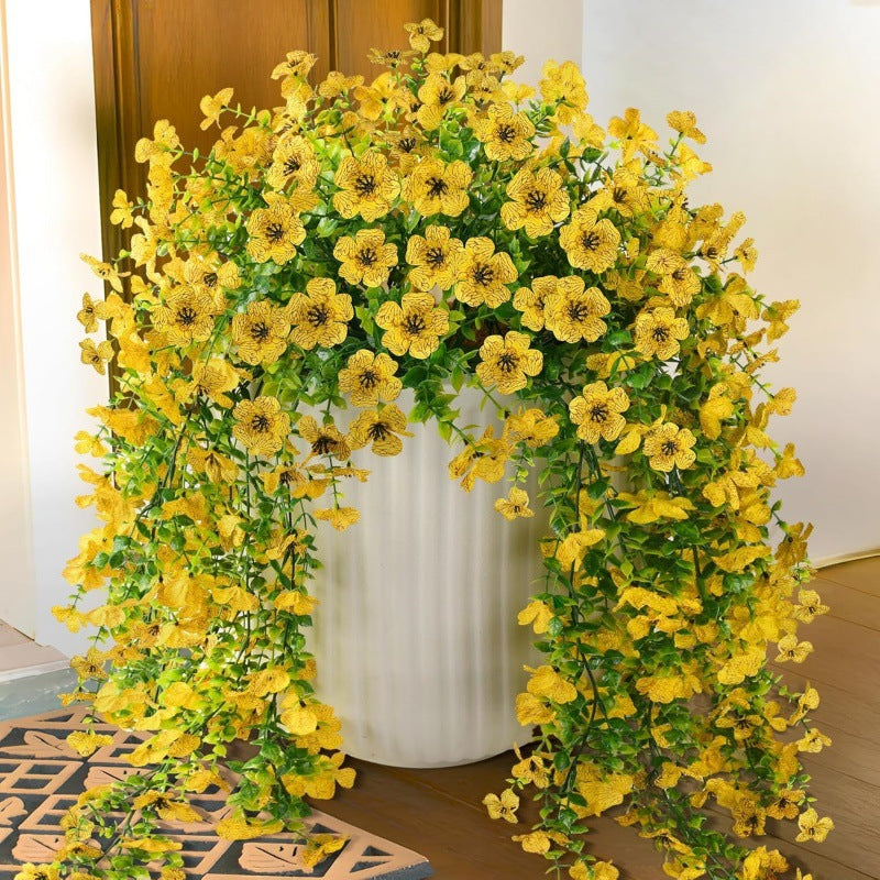 ⏳LAST DAY SPECIAL PRICE: ￡9.99!!🌷Outdoor cascading daisy and eucalyptus flowers – UV resistant
