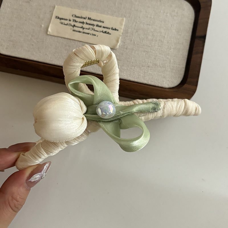 Satin Bow Hair Tie Claw Clip🌷 — Bloom with Timeless Elegance