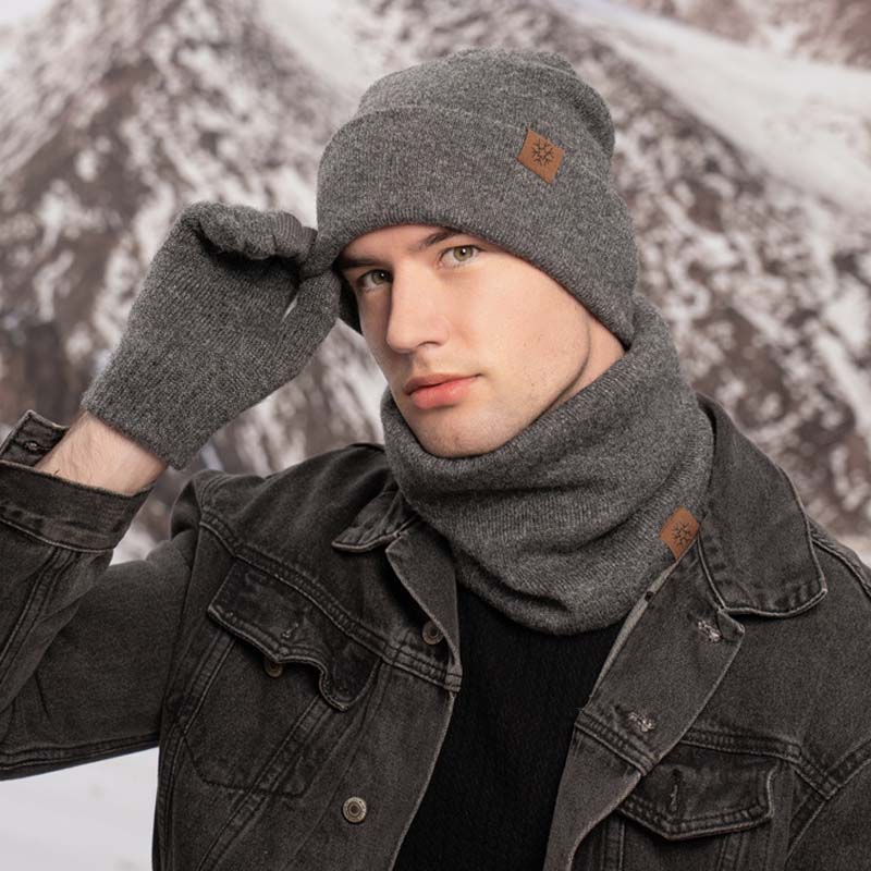 🔥Outdoor thermal three-piece set🧣🧤🧢