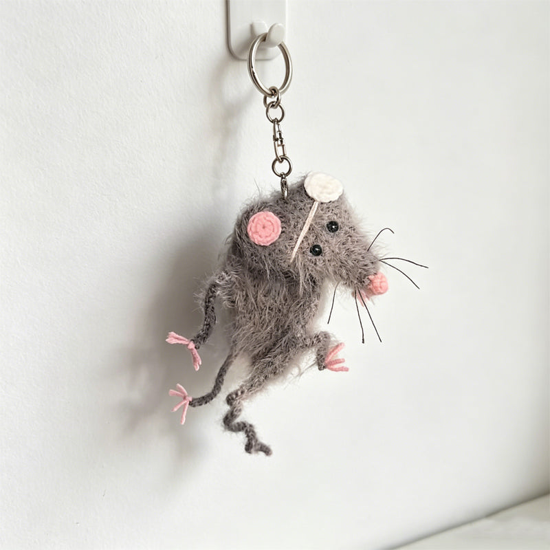 Finished Dried Mouse Keychain
