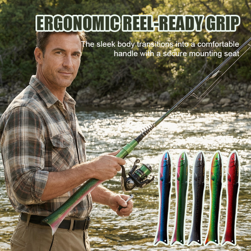 Fish-Shaped Telescopic Lure Micro-Fish Spinning Rod Carbon Fiber Rod