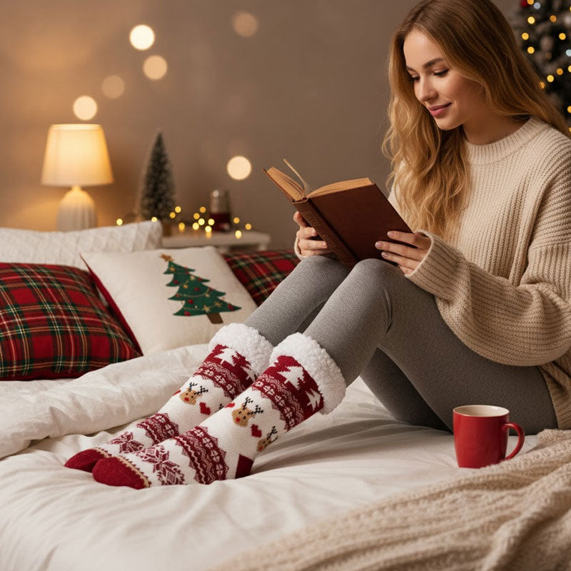 🎅✨ Cozy Christmas Fluffy Socks
