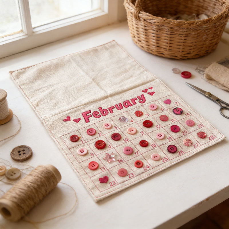 🧵 Button Memory Calendar - 2026 Sewing Button Calendar Cloth