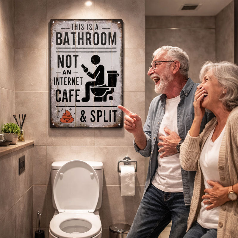 🚽 This is a bathroom, not an internet café.