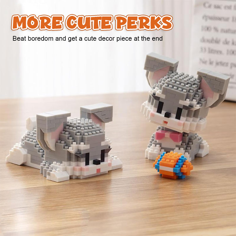 Cute Pet Micro-particle Building Block Models 🐶🐱🧩