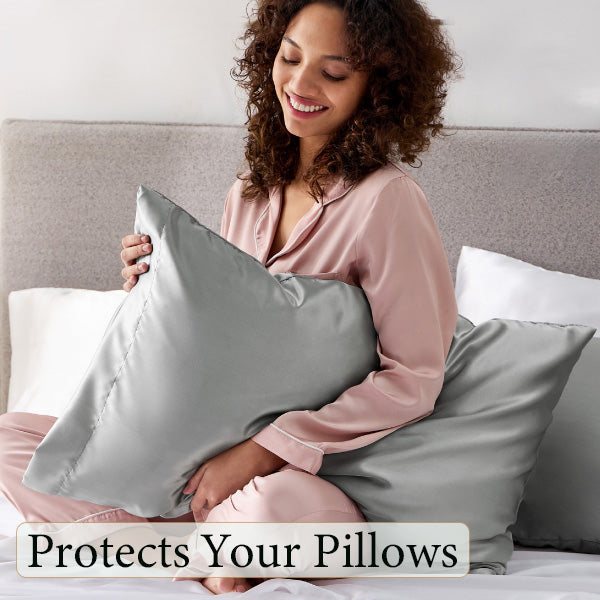 ❄️Cool pillowcase in ice silk, ensuring a good night’s sleep in summe