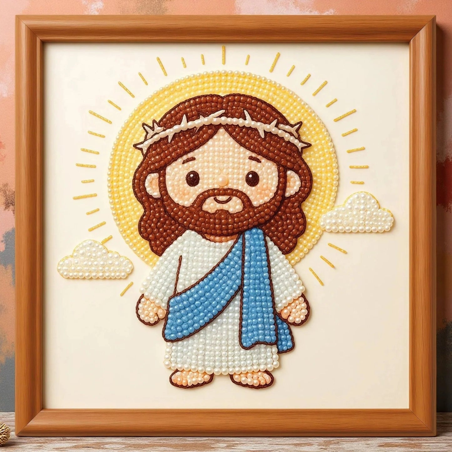 ✝️ Cute Jesus Pearl Diamond Painting Kit 💖Beginner Friendly