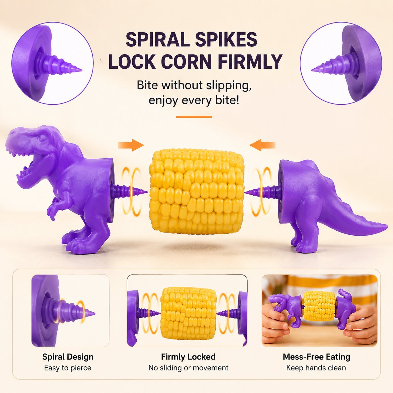 Dinosaur Corn Cob Holders