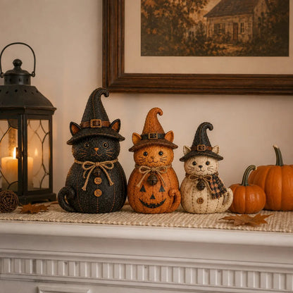 Vintage Witch Cat & Dog Decor Set