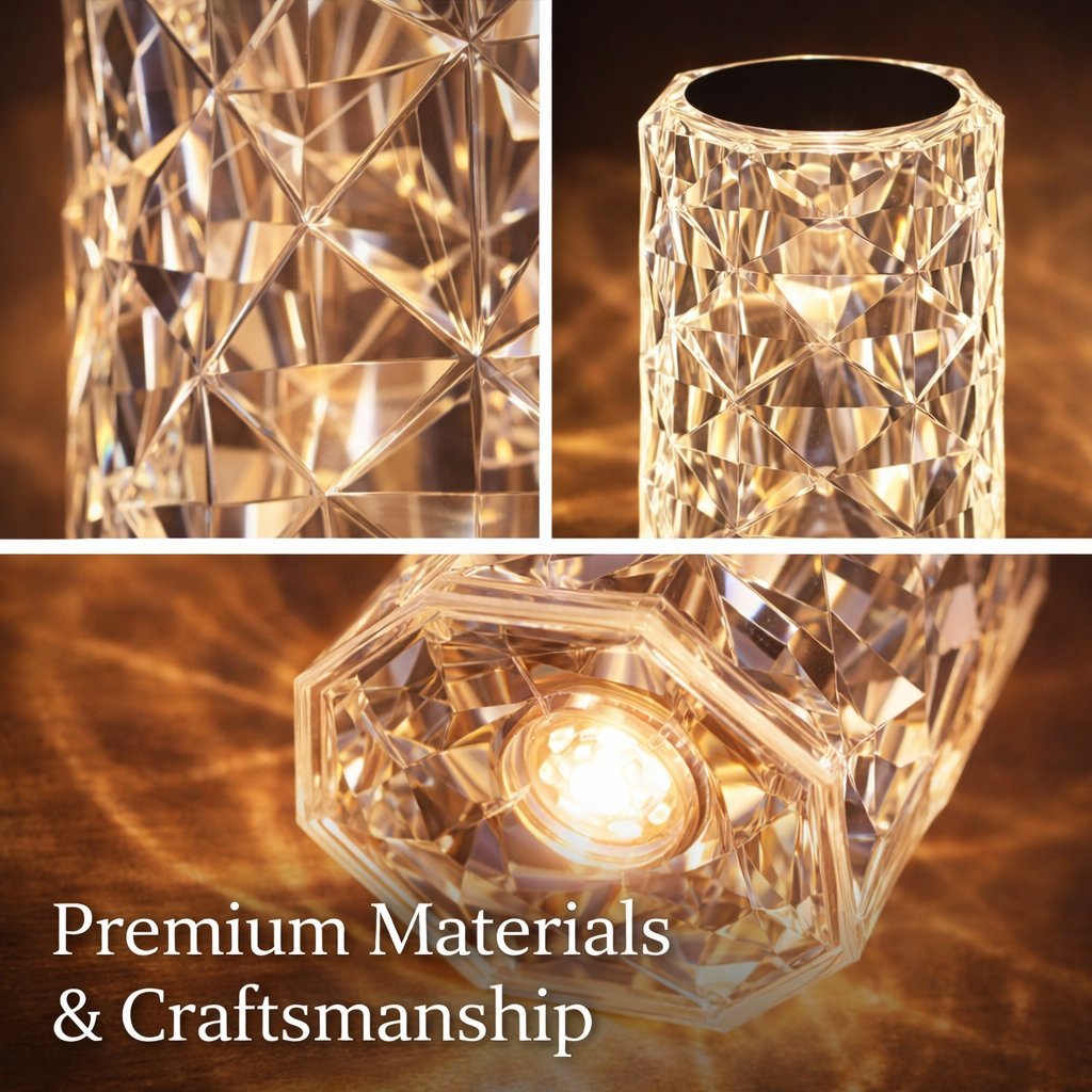 🔥Hot sale 49% off💡16 Colors Rose Rays Crystal Diamond Table Lamp🌹
