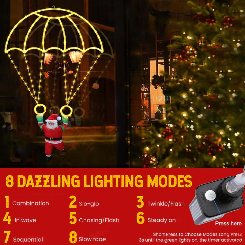 LED Santa Parachute Christmas Lights