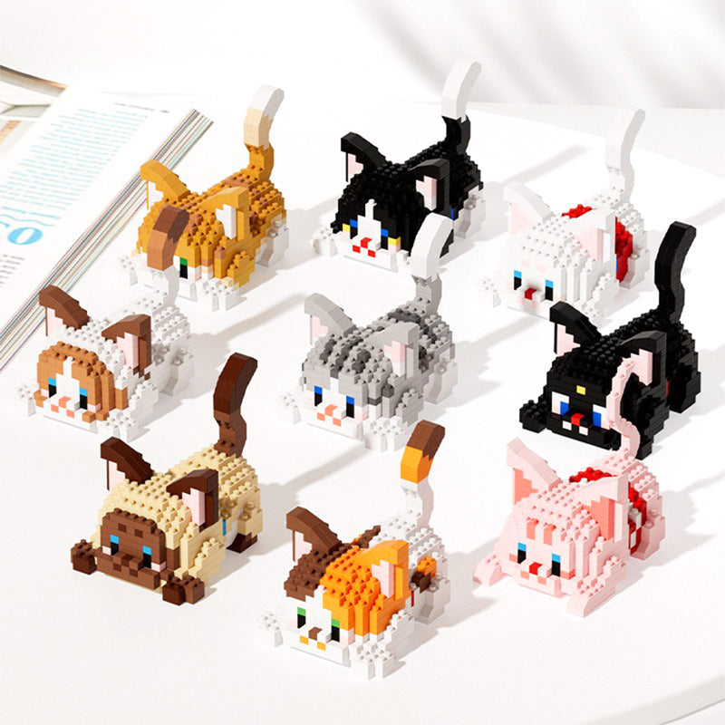 Cute Pet Micro-particle Building Block Models 🐶🐱🧩