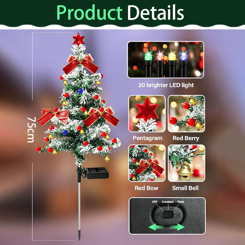 🎅 New model Solar-Powered Christmas Tree Garden Lights