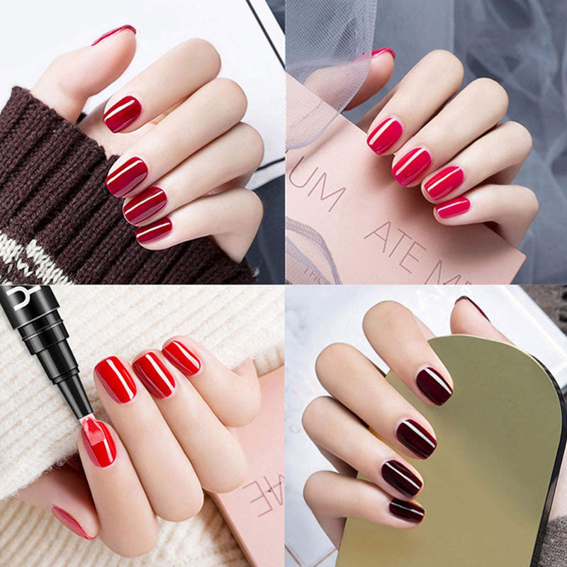 One-step glue three-in-one nail polish gel pen