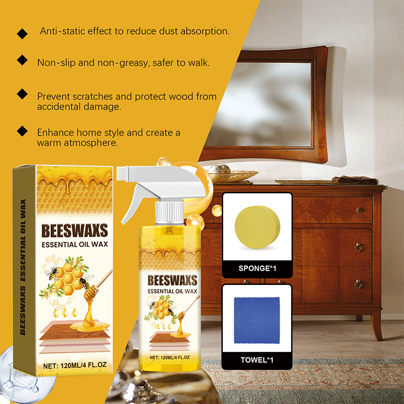 🔥🔥Now on sale: Wax spray with essential oil and beeswax - furniture polish, wood care, deep care, restores shine and prevents cracks