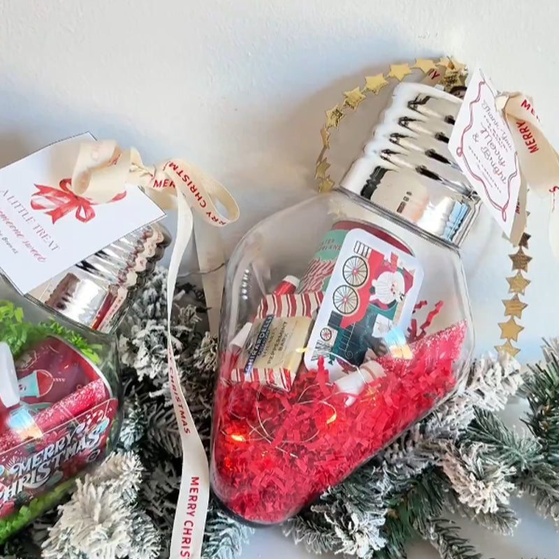 Christmas Bulb Gift Jar