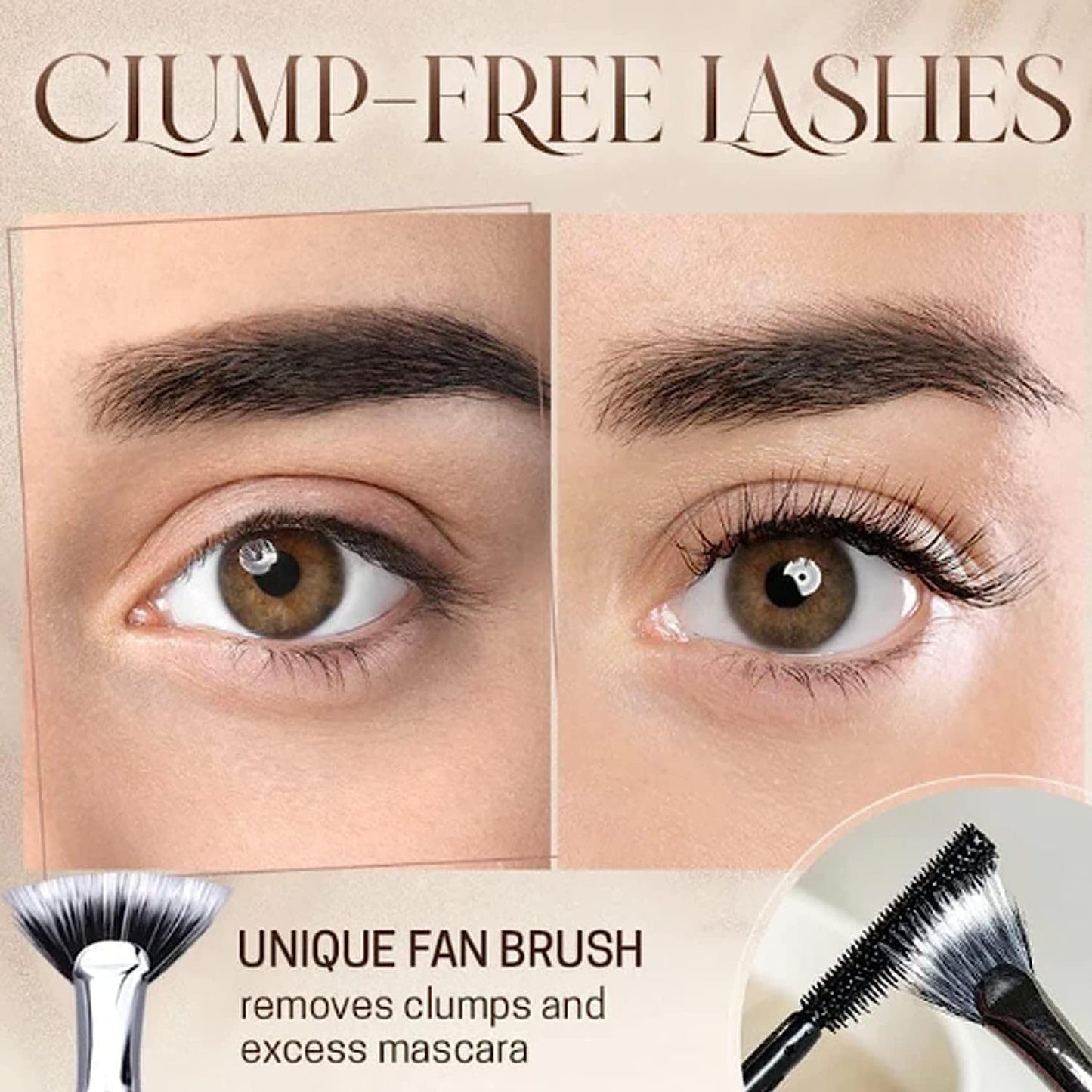 Foldable angled eyelash brus