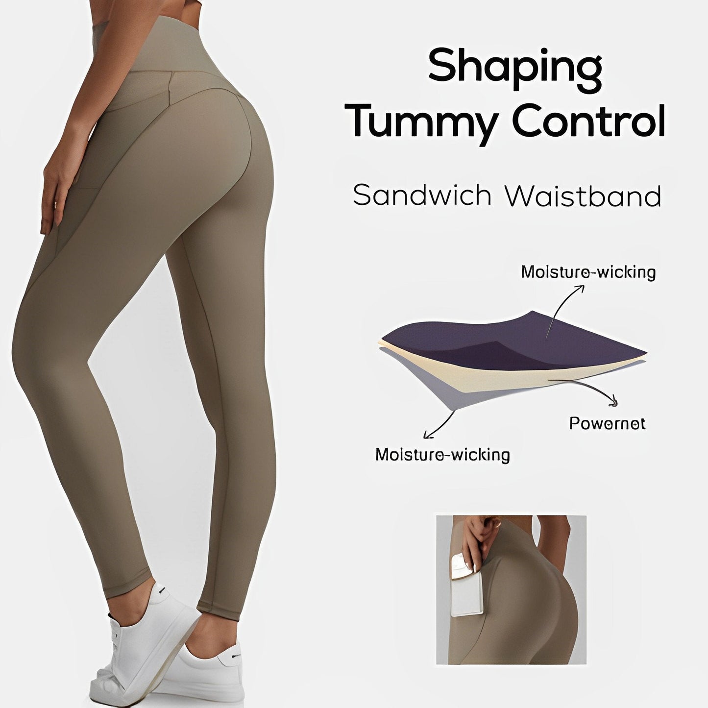 🎁Last day 49% off🔥High-waisted tummy control and body shaping workout leggings