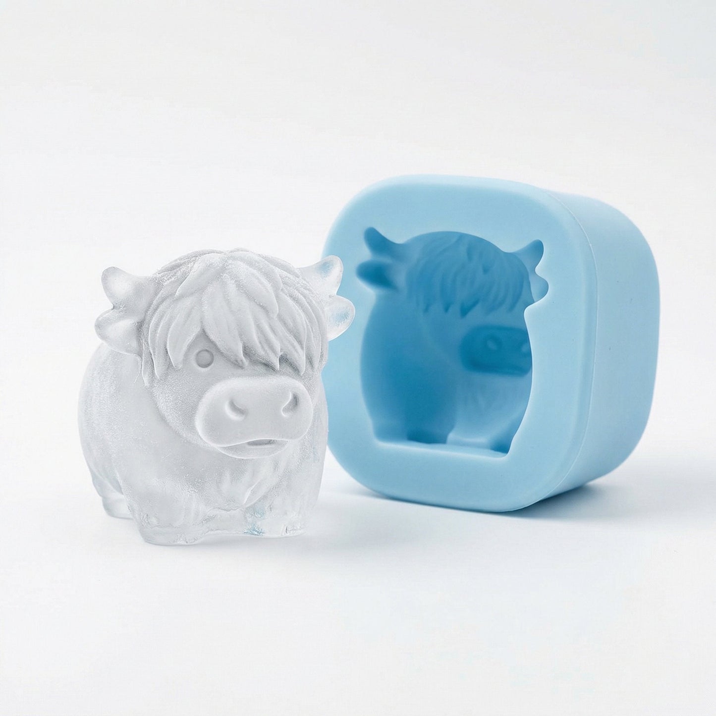 ⏳Last Day Special Price ￡9.99!!🐮 Mini Highland Cow Ice Cube Mold – Cute 3D Ice for Drinks, Parties & Gifts