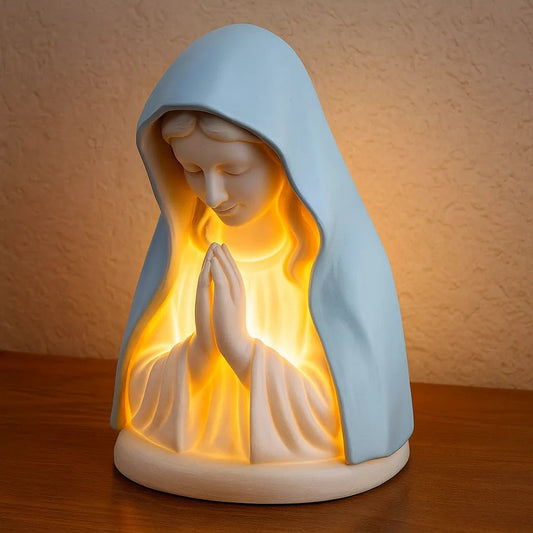 Night lamp for prayer of the Virgin Mary