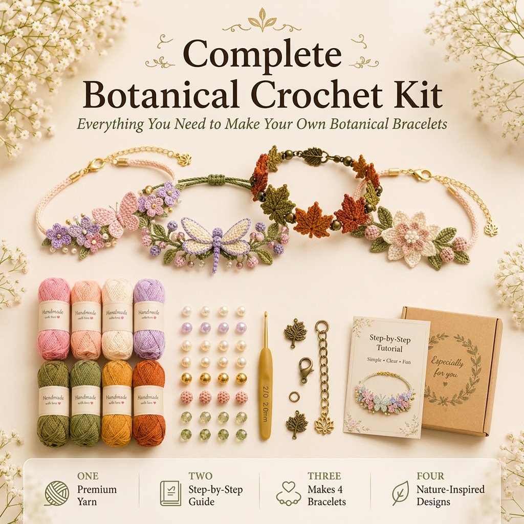 🔥Last Day 49% OFF🔥DIY Nature-Inspired Crochet Bracelet Kit