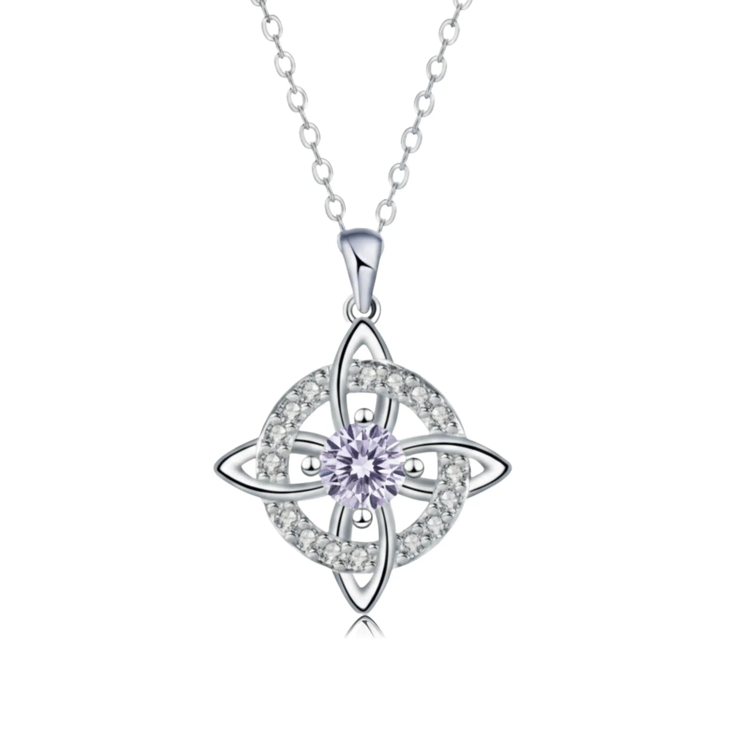 ✨ Mystical Birthstone Witches Knot Necklace – Natural Crystal 🔮💞Protect Your Loved Ones
