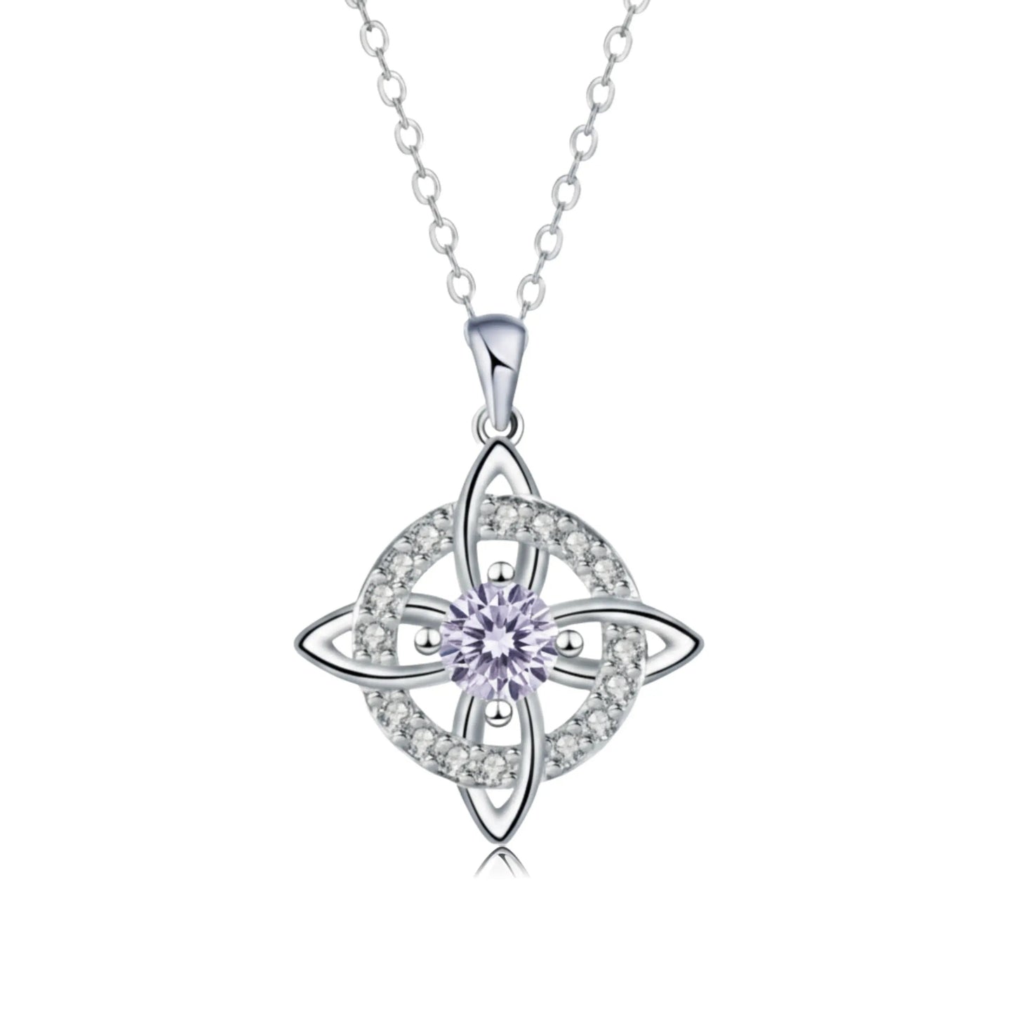 ✨ Mystical Birthstone Witches Knot Necklace – Natural Crystal 🔮💞Protect Your Loved Ones