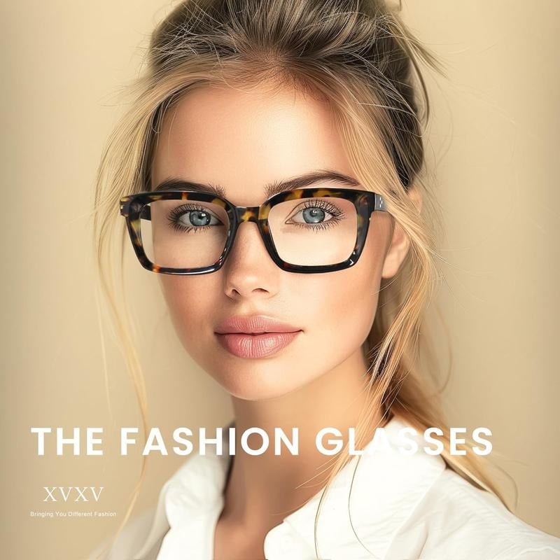 👓3-pack reading glasses in tortoiseshell pattern – oversized square reading glasses that block blue ligh