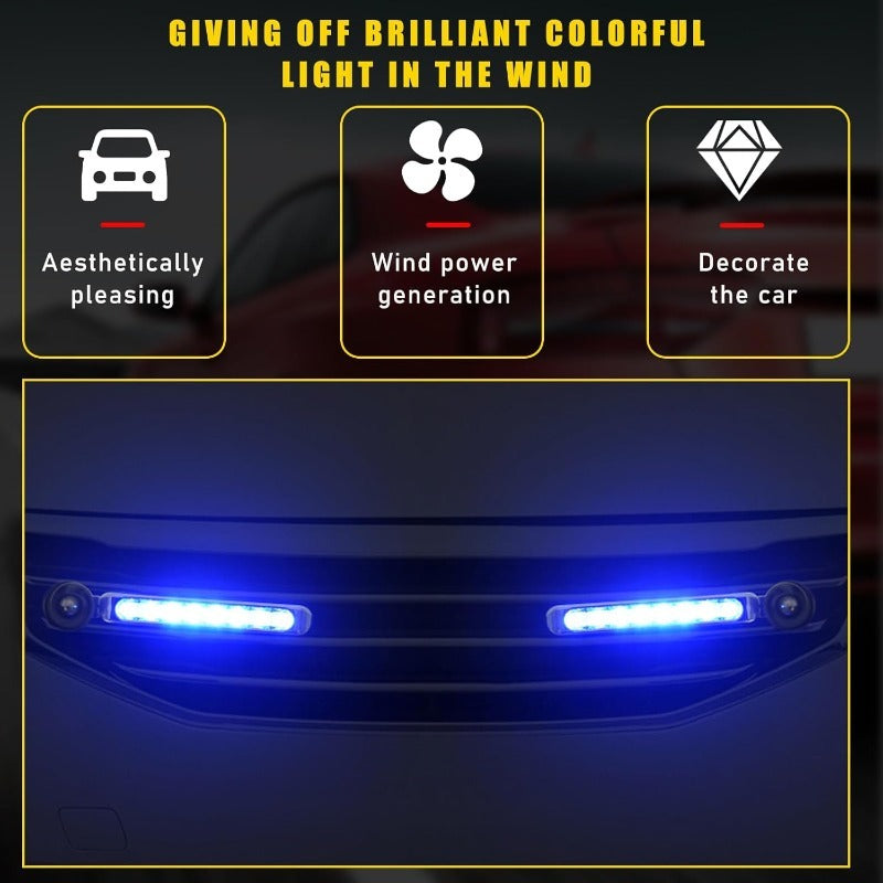 2 PCS Wind-Powered LED Car Lights