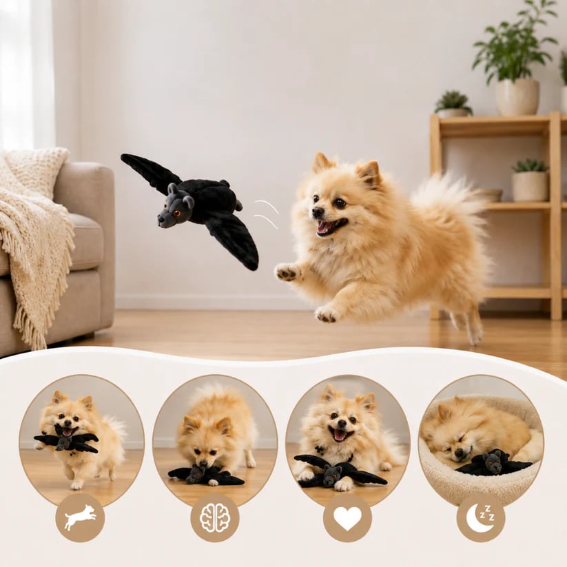 🦇 Electric Flapping Bat Dog Toy