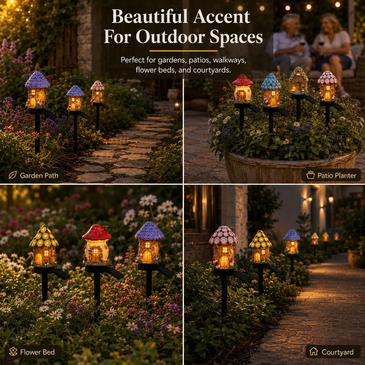 🔥Big Sale - 50% OFF🔥Solar Fairy-Tale Mushroom Cottage Garden Light – Magical LED Outdoor Decor for Gardens, Pathways & Cozy Backyard Spaces 🍄✨
