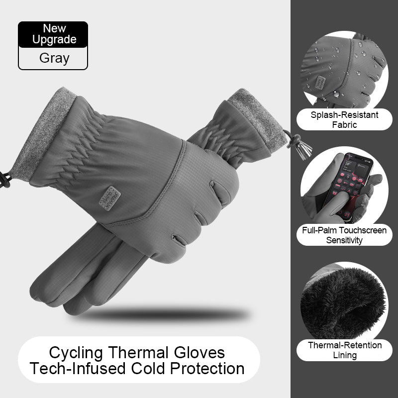 Winter gloves with fleece lining, waterproof and touchscreen compatibl