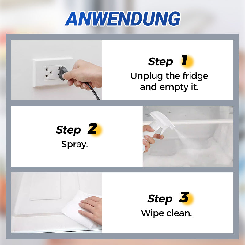 Defrosting spray for refrigerators and freezers – Quick iron removal with an environmentally friendly formula for effortless cleaning 🌿❄️
