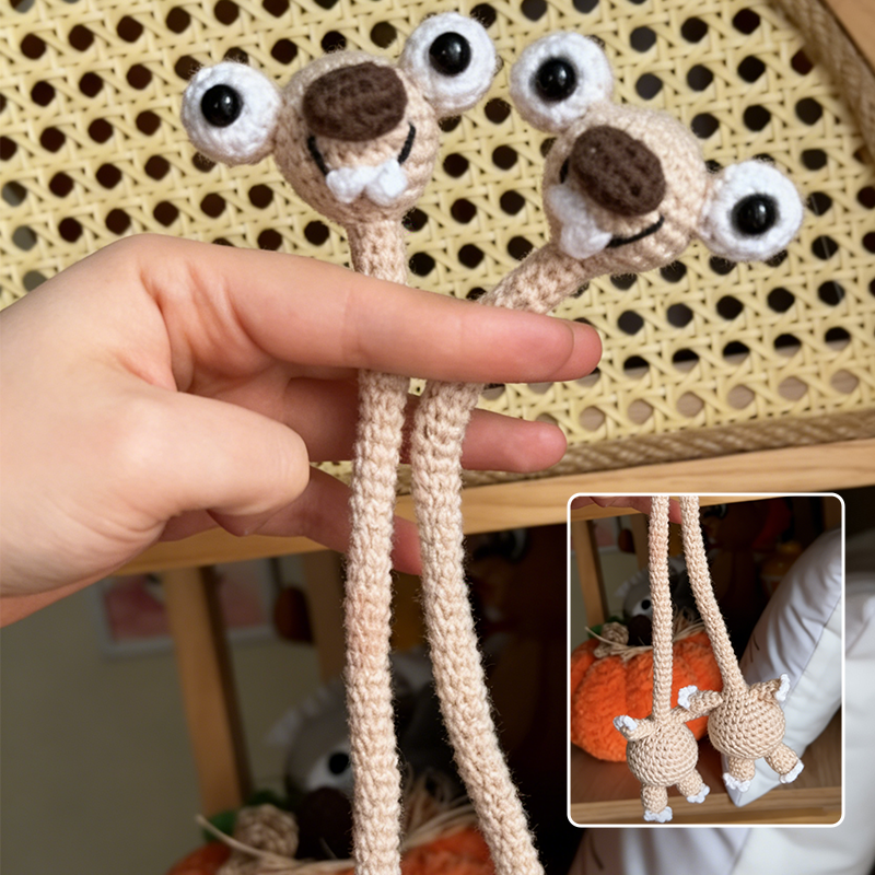 Crochet Prehistoric Sloth Bag Charm