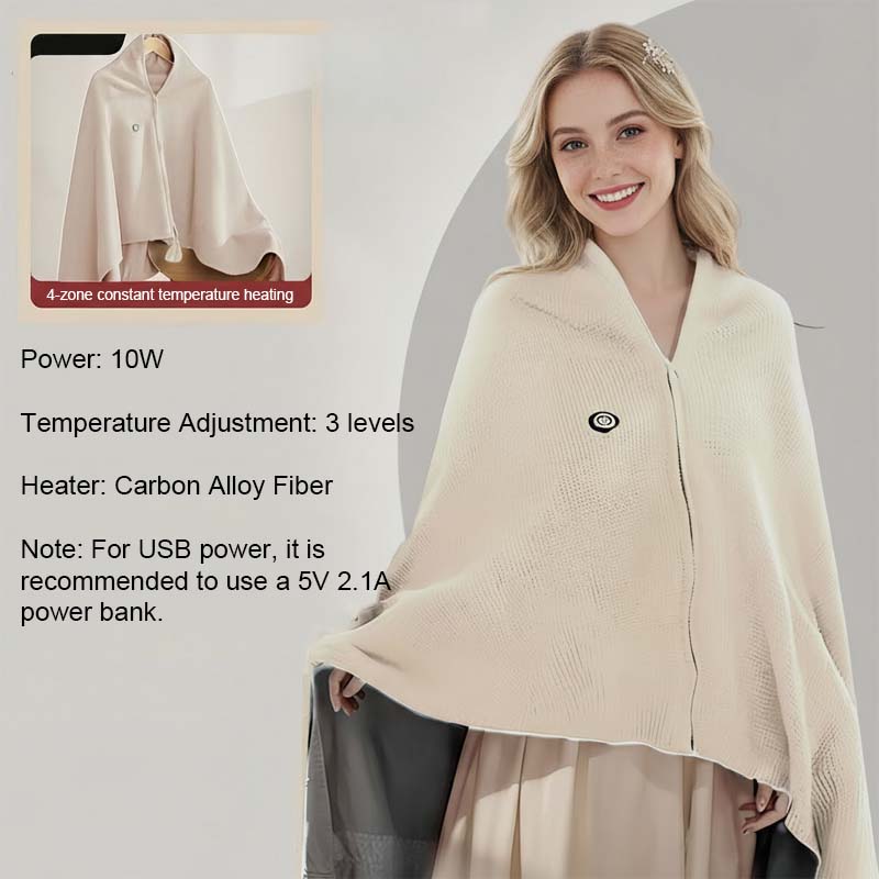 🔥Limited-time discount USB Portable Washable Warming Blanket