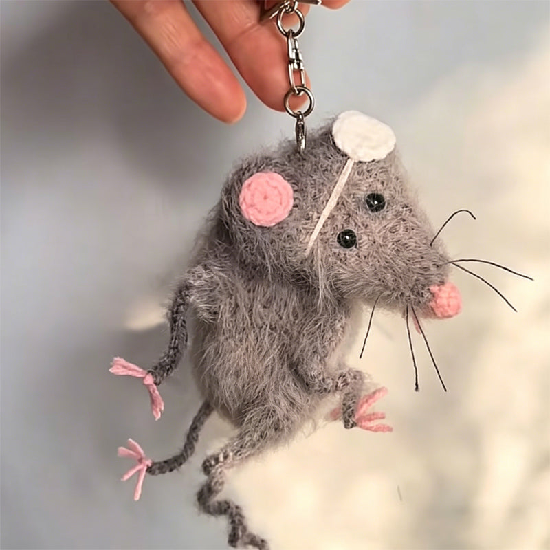 Finished Dried Mouse Keychain