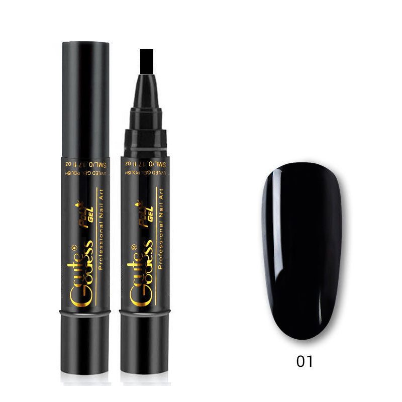 One-step glue three-in-one nail polish gel pen