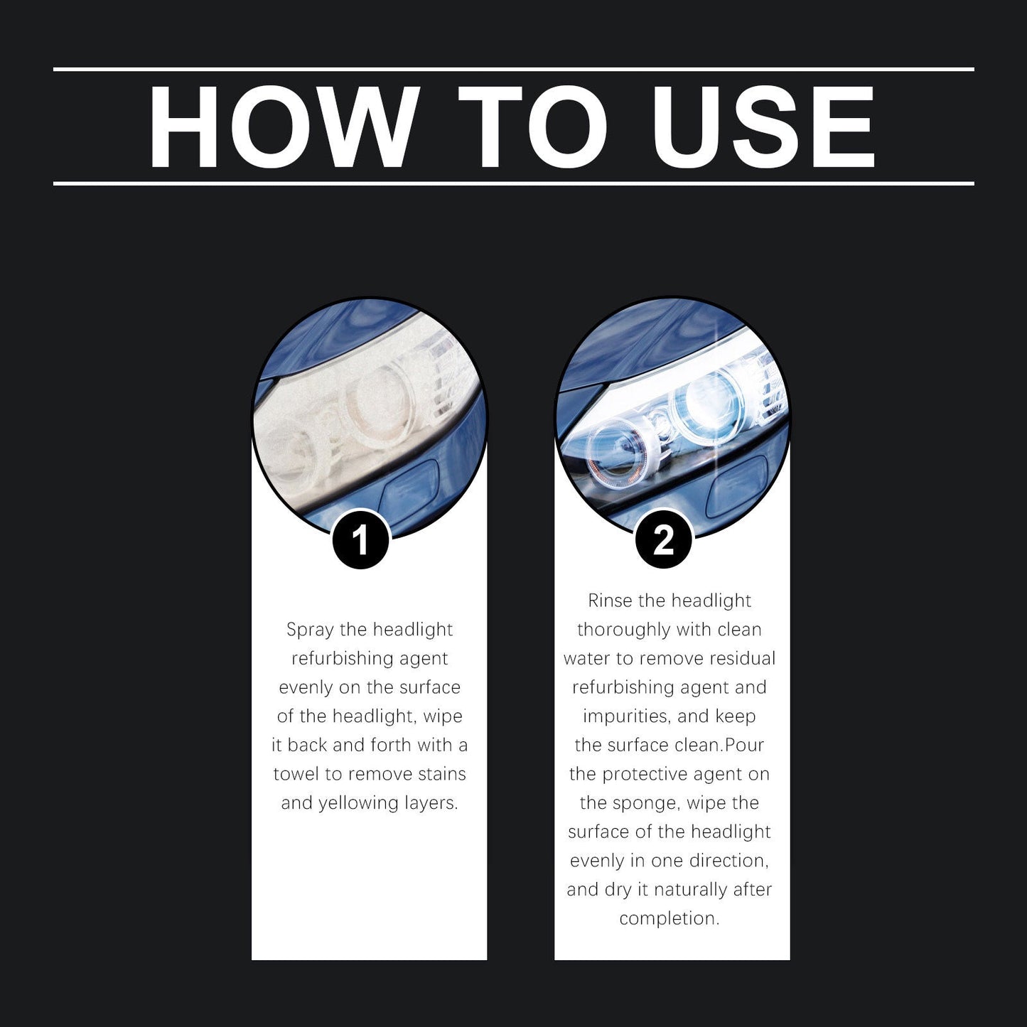 🛠️ Headlight Restoration Kit – Restore Clarity, Drive Safer!