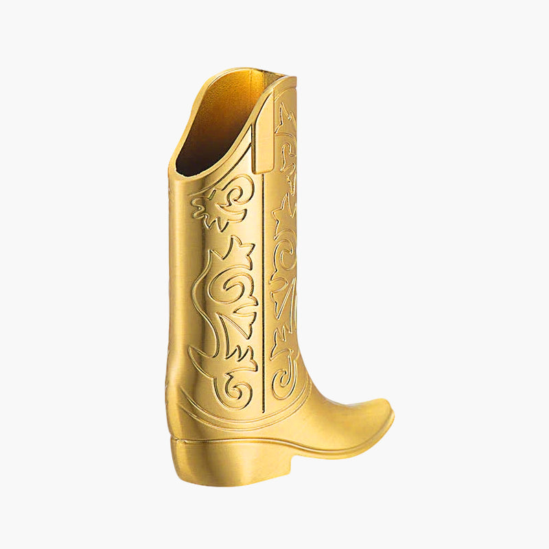Vintage Metal Cowboy Boot Lighter Case